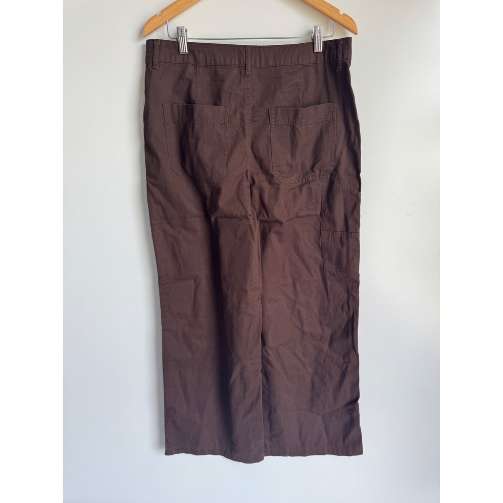 Rewash Super High Rise Carpenter Wide Leg Pants Timber Brown Size 9 10 straight - Picture 4 of 6